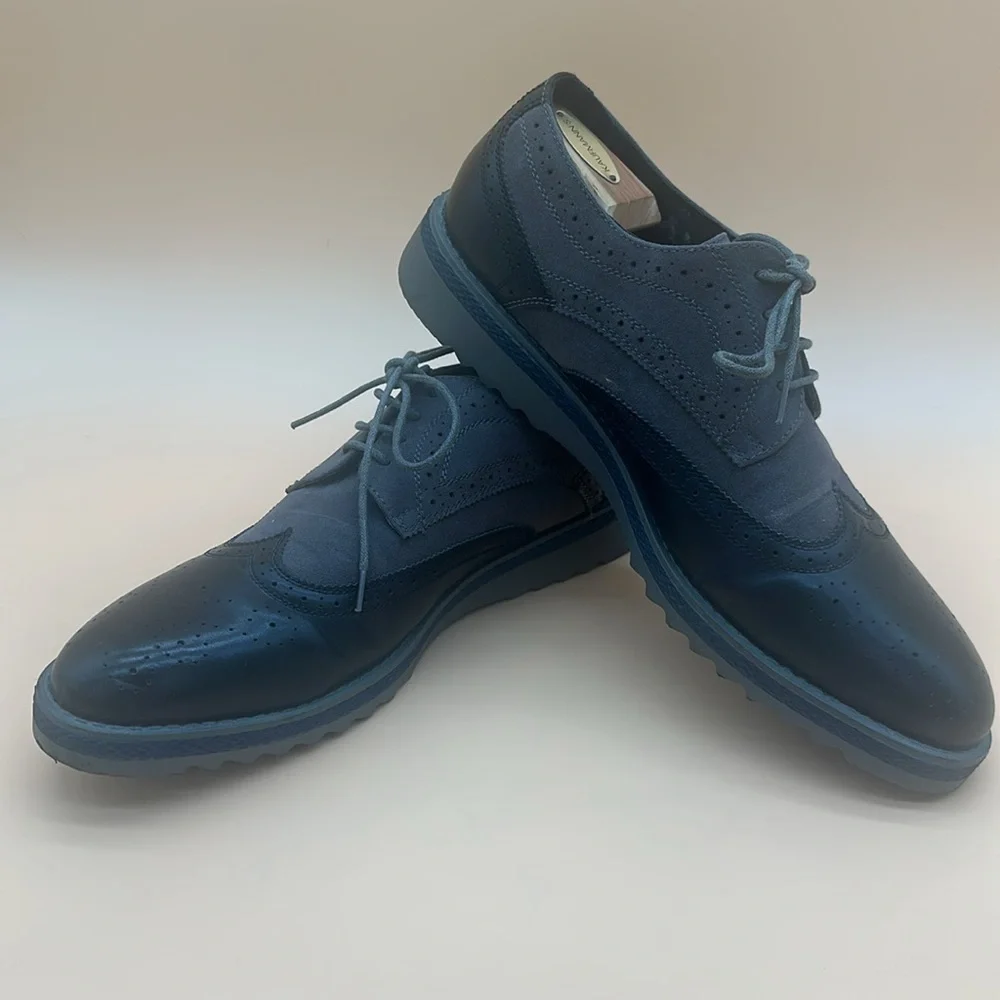 Alpine Swiss ALEC Mens Ripple Sole Wingtip Shoes Leather Lining & Insole - US 12